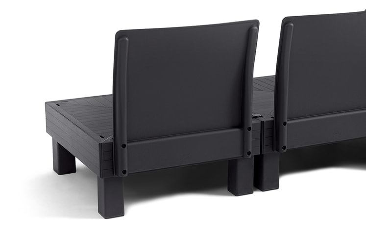 Elements 5 Seater Corner Modular Lounge Set - Graphite